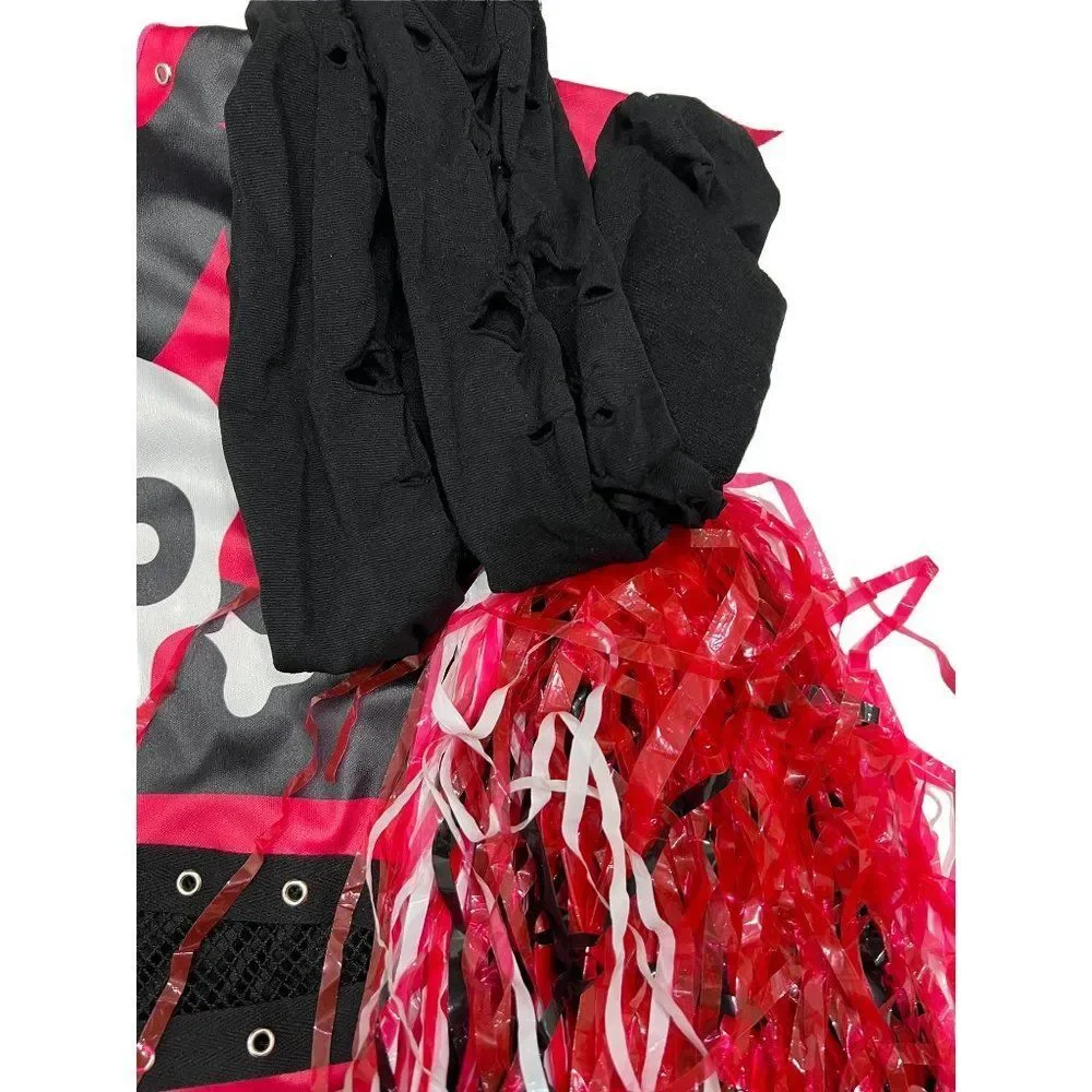 Spirit Halloween Scare Squad Cheerleader‎ Costume Sz L Dress-up Red Black